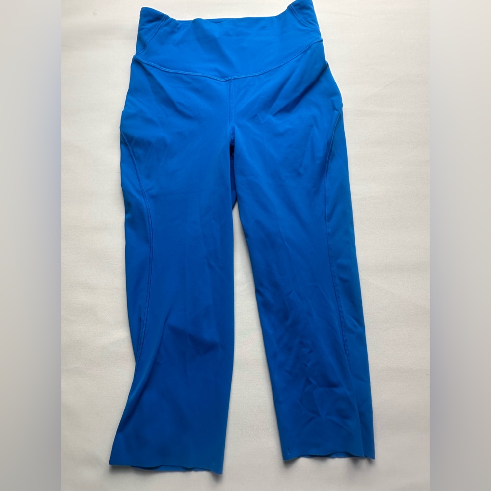 Lululemon wunder train 25” high rise cerulean blue leggings Size 4